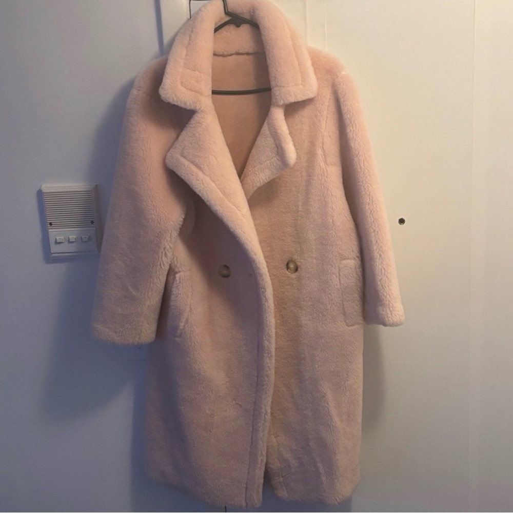 Genuine Shearling Fur Long Coat |
Teddy | Sz. XS | Light Pink - Picture 3 of 5